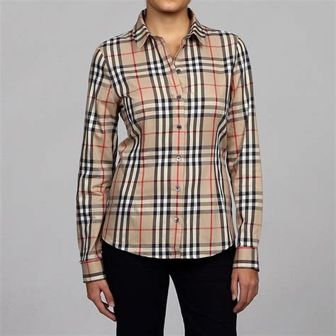 burberry button down shirt women's|burberry long sleeve women.